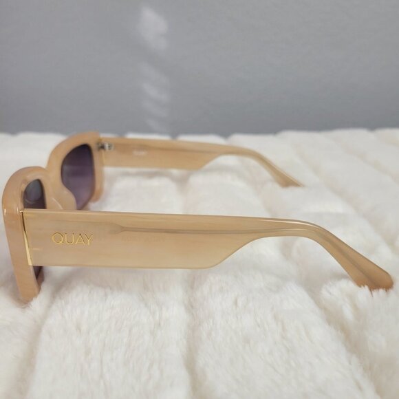 QUAY // ltd ed ultra-chic rectangular ivory tortoise frame espresso fade lens - Picture 10 of 16